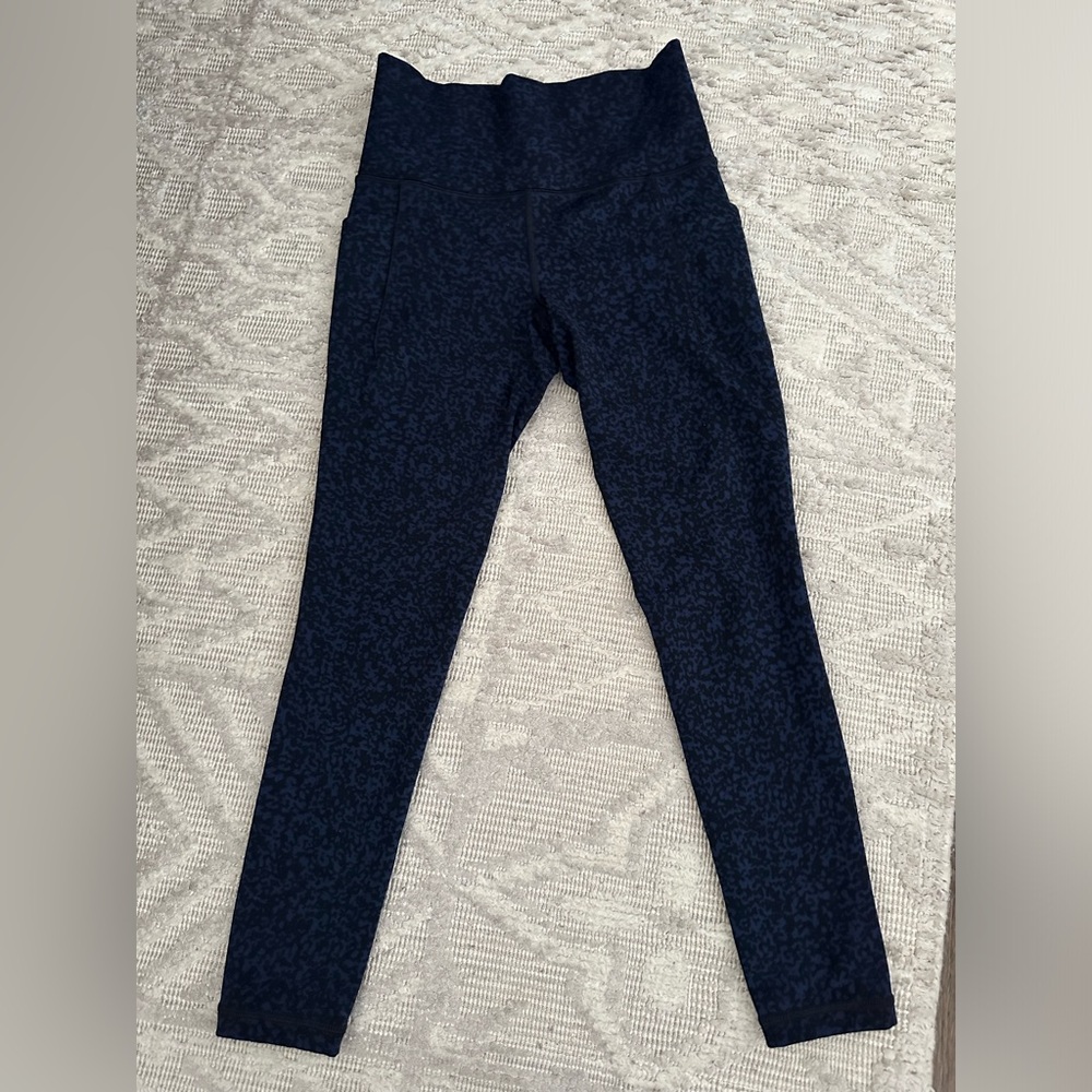 Black and blue athleta Leggings with pockets